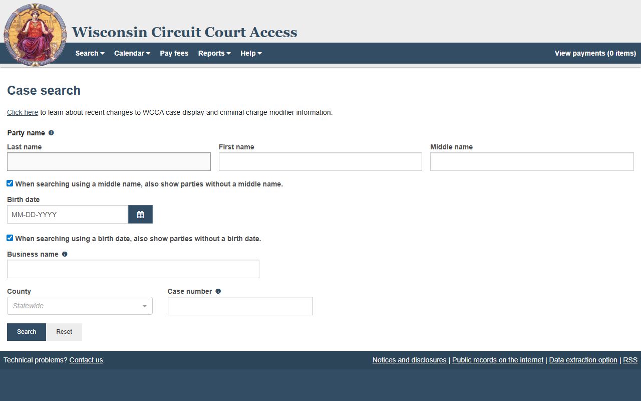 Wisconsin Circuit Court Access for Green County court records after arrest